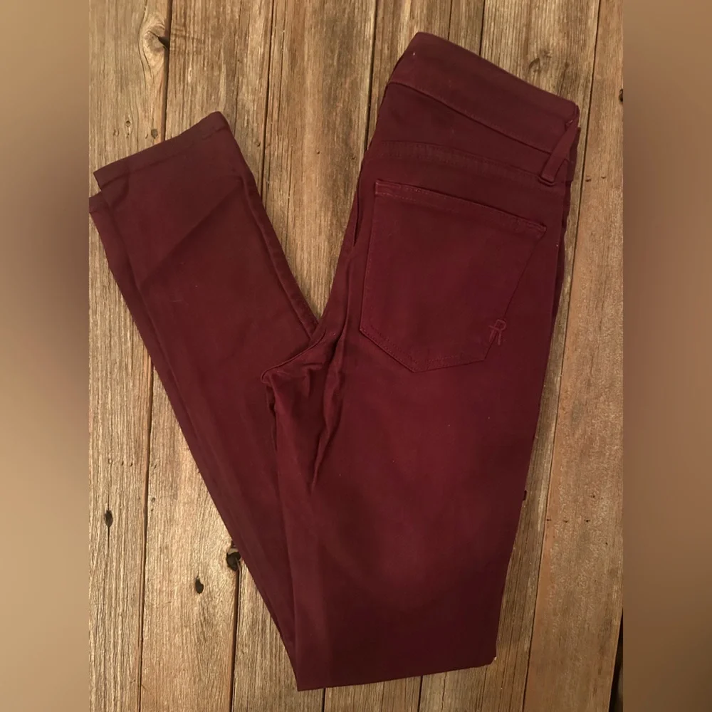Rick & Skinny | Coated Maroon Red Skinny Jean - Picture 4 of 10